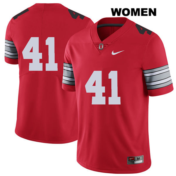 Ohio State Buckeyes Women's Hayden Jester #41 Red Authentic Nike 2018 Spring Game No Name College NCAA Stitched Football Jersey MT19Y48CA